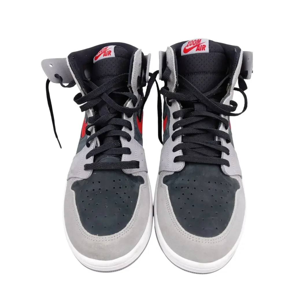 Nike Air Jordan SZ 12 Mens 1 Zoom Comfort 2 High Cement Fire Red Sneakers Shoes
